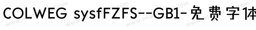 COLWEG sysfFZFS--GB1字体转换